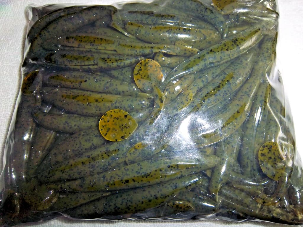 STRIKE KING KVD SWIM'N CAFFEINE SHAD 100 PACK BULK 5" SCSD5-46 GRN PMPKN A3401 - Image 1