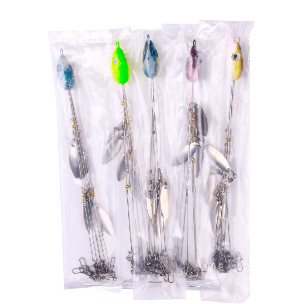 5PCS Alabama Rigs 5 Arms 4 Blades Umbrella Rig Fishing Lure 22cm Bait Kit Tackle - Image 3