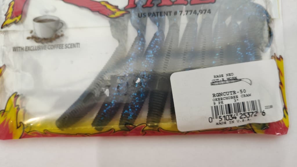 LOT OF 4-9 Per Pk STRIKE KING RAGE NED CUT-R WORM 3" RGNCUT-R Okeechobee Craw - Image 3