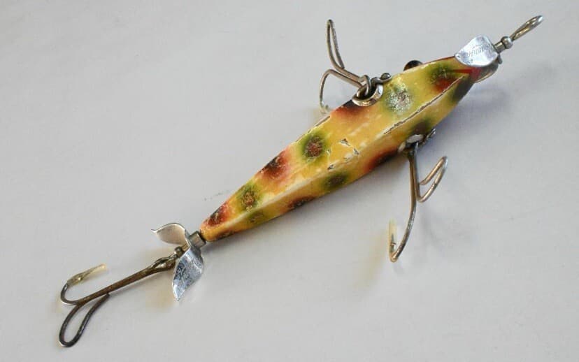 Heddon 1500 DUMMY DOUBLE 1910's Rare Minnow Wood Old Lure Free shipping - Image 4