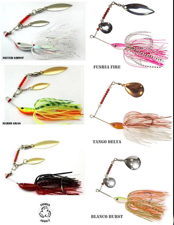 Spinnerbait Fishing Lures 6 Pcs – Mixed Blades Pike Bass Perch Predators Job Lot - Image 1