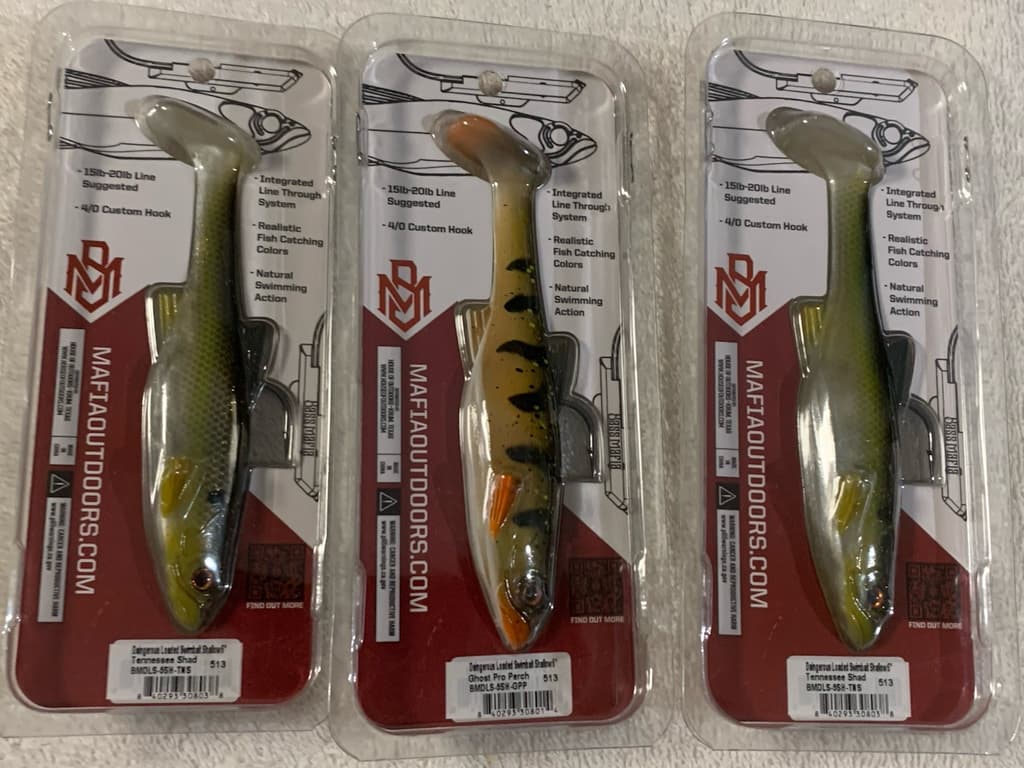 (LOT OF 3) BASS MAFIA 5” DAINGEROUS LOADED SWIMBAIT SHALLOW MULTIPLE COLORS NIP - Image 3