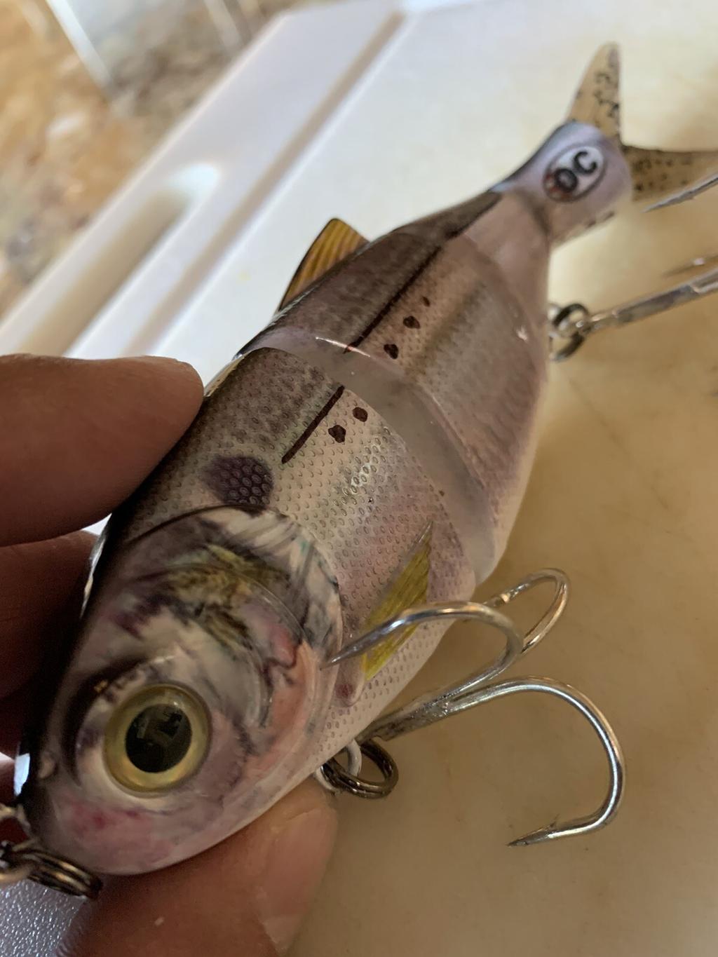 Pogie Lure SHAD Menhaden 2.30 oz. Orig. OC Swimbait White Bait 🔥BASS/Striper - Image 2