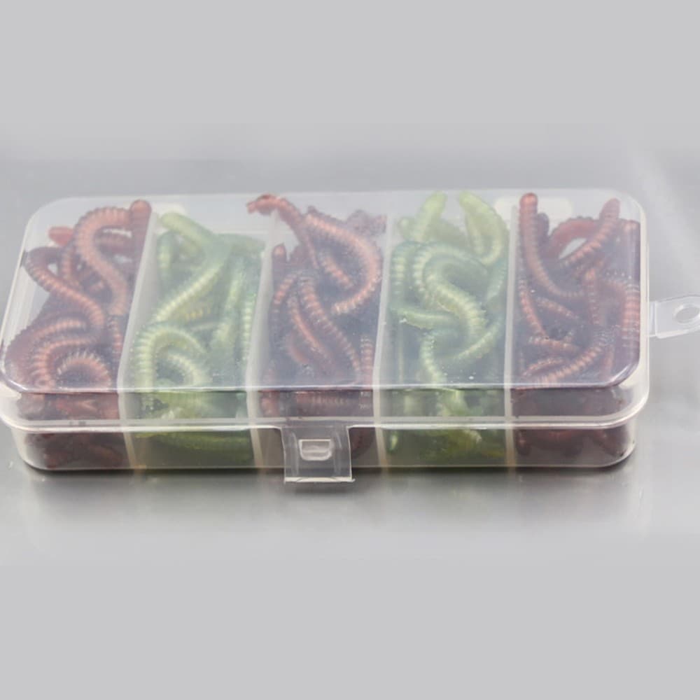 50 PCS Artificial Bait Worms Fishing Accessories Shape Lures Lifelike Baits - Image 4