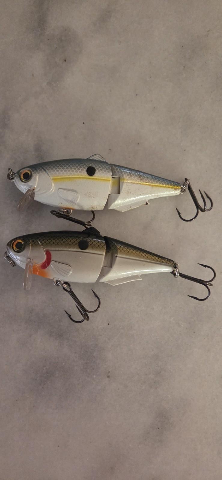 Lot Of (2) Strike King Wake Shad King Shad 4" Swim Bait Wake Bait Jointed Bass - Image 3