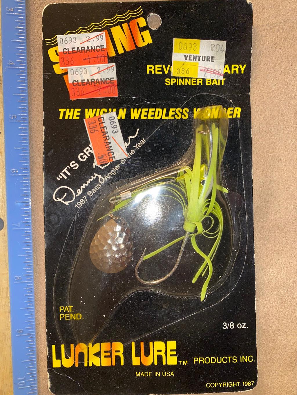 TUFF FIND!Unknown chatterbait,LIVING RUBBER SKIRT!!!spring Bil Lure Discontinued - Image 1