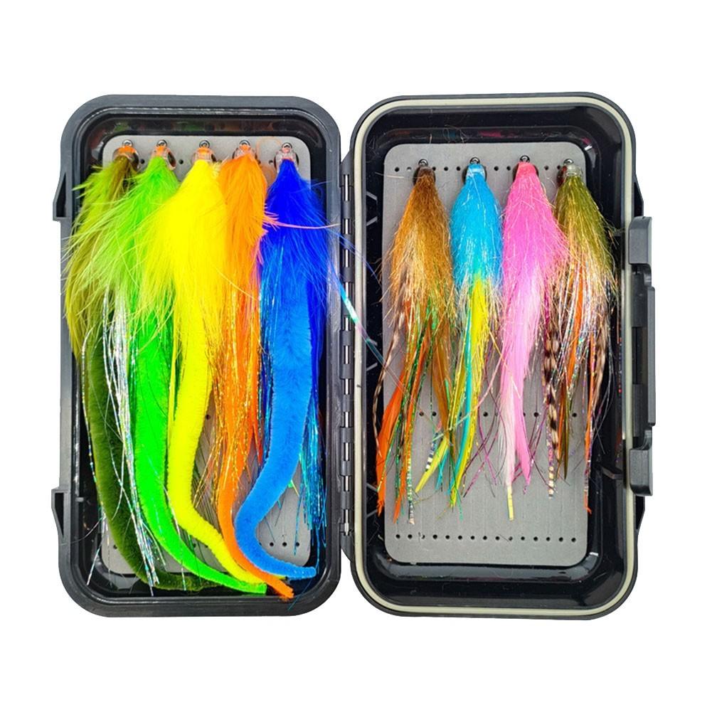 Fishing Accessories 9 Pcs Lure Set with Feather Hooks and Carrying Box - Image 6
