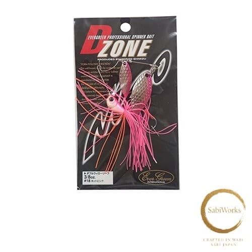 New Evergreen Spinnerbait D-Zone Double Willow Leaf 3/8oz Hot Pink #18 - Image 1