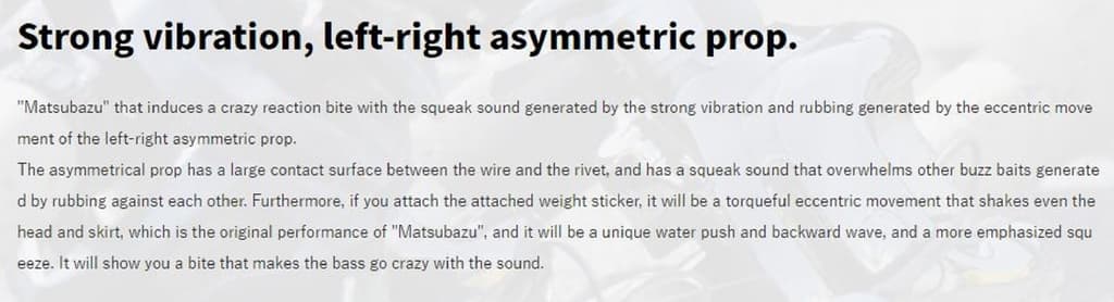 Deps Matsubuzz L Buzzbait 1/2 oz Lure 02 (3026) - Image 3