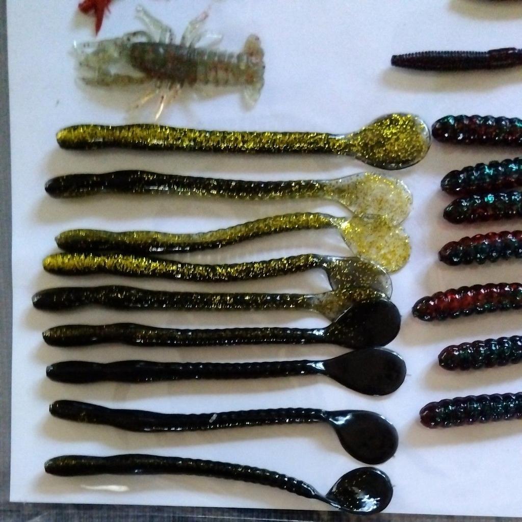 Spinnerbait, worm, glitter, squid soft lure, anchor, hook, set, season is - Image 6