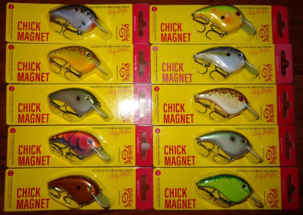 Lot of 10 New Assorted Strike King Chick Magnet Crankbait Fishing Lures HCCM #2 - Image 1
