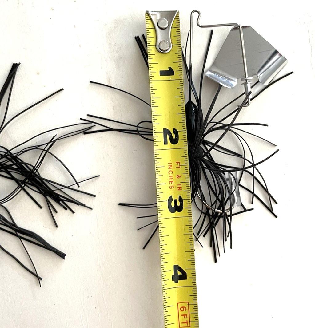 BUZZBAIT LURES Lot-4 Mixed Colors Bass Fishing w Hand-Made Cases Black Yellow - Image 10