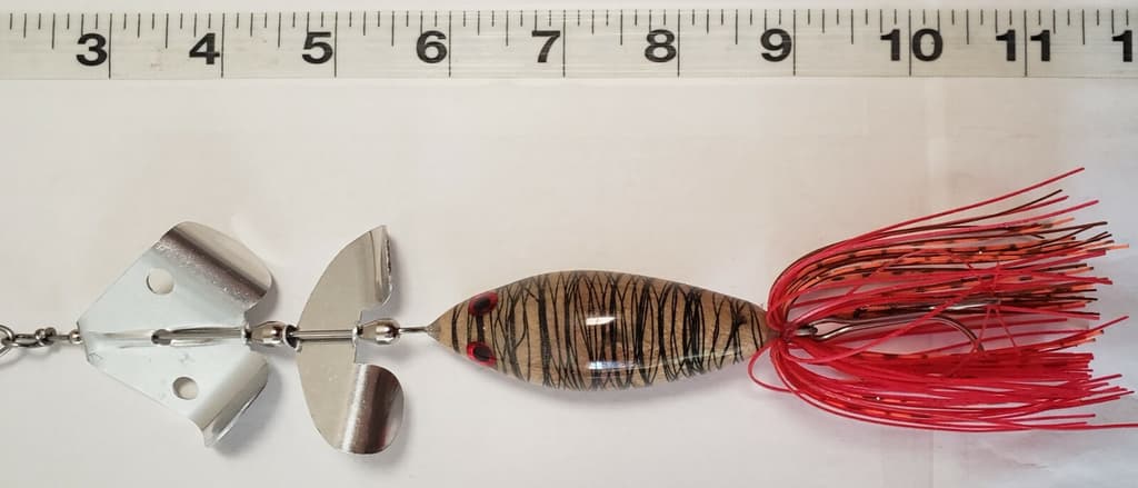 05 / HANMADE DOUBLE BLADED BUZZBAIT. BASS, NORTHERN PIKE, MUSKIE/ MUSKY. - Image 1