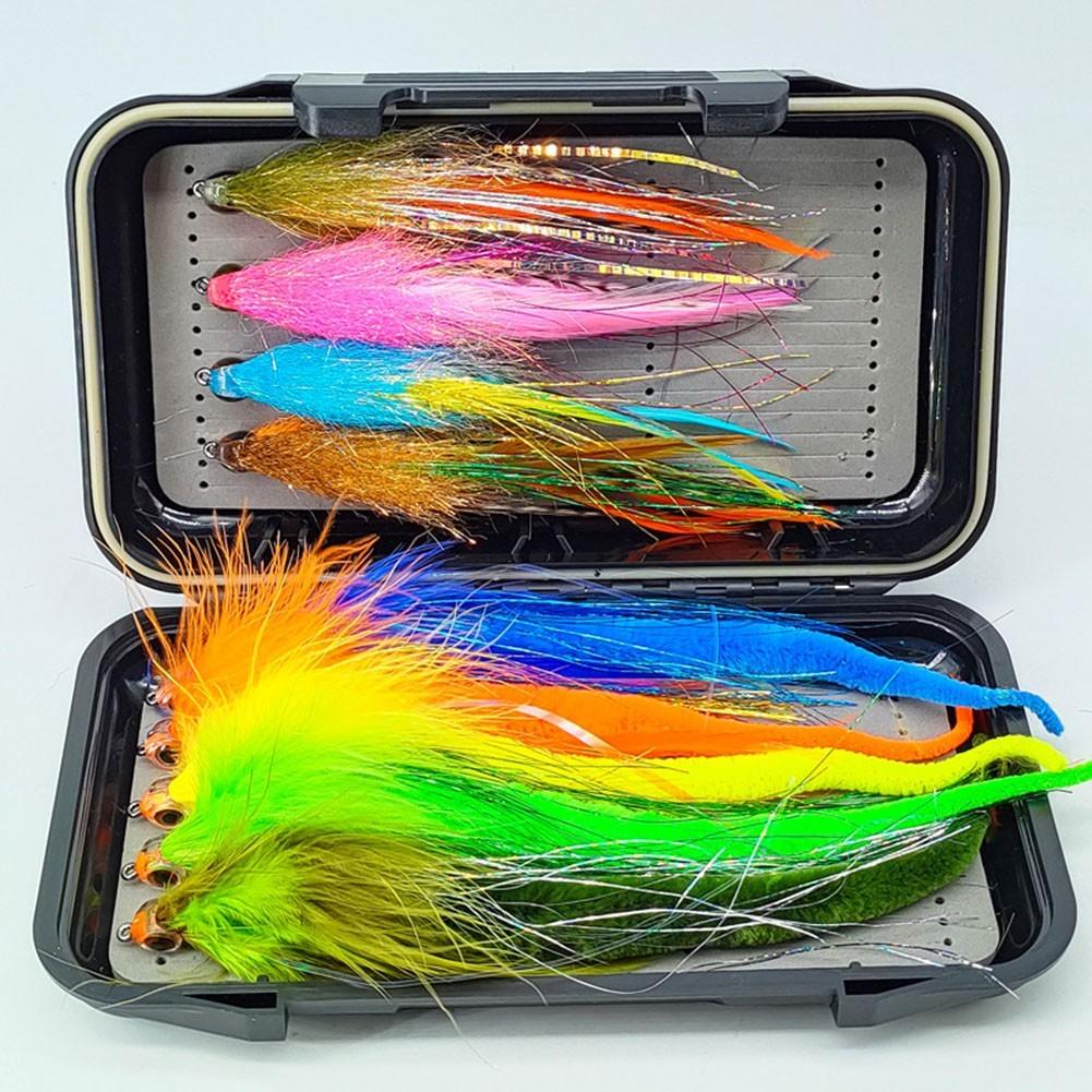 Fishing Accessories 9 Pcs Lure Set with Feather Hooks and Carrying Box - Image 9