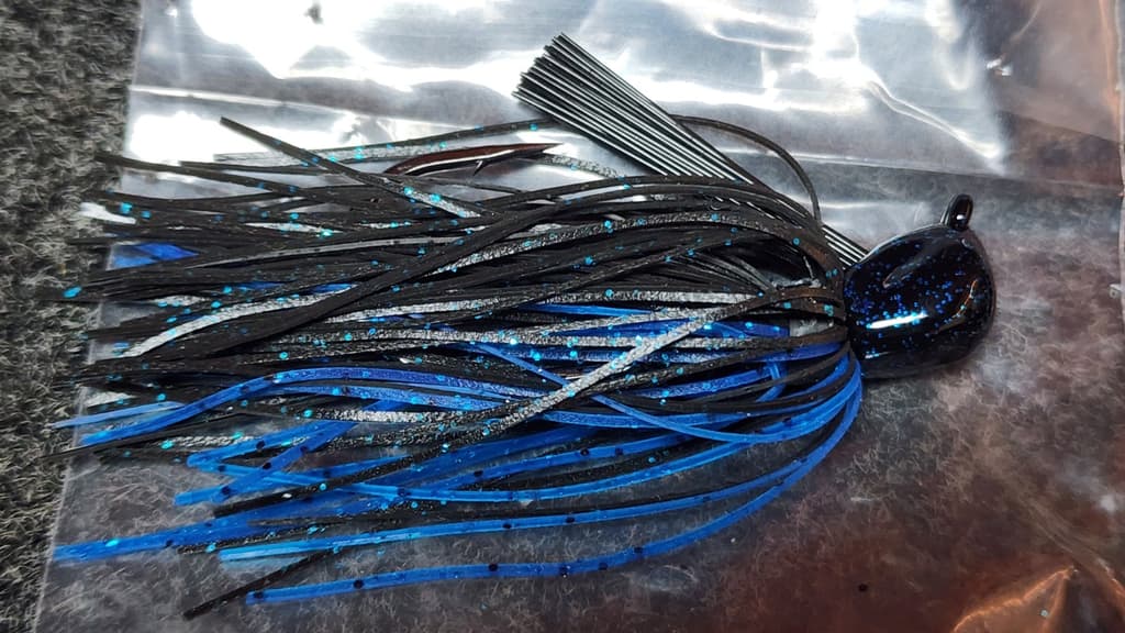 9 Strike King 1/2 oz Black Blue Pro Model & Tour Grade Skipping Jigs NEW - Image 2