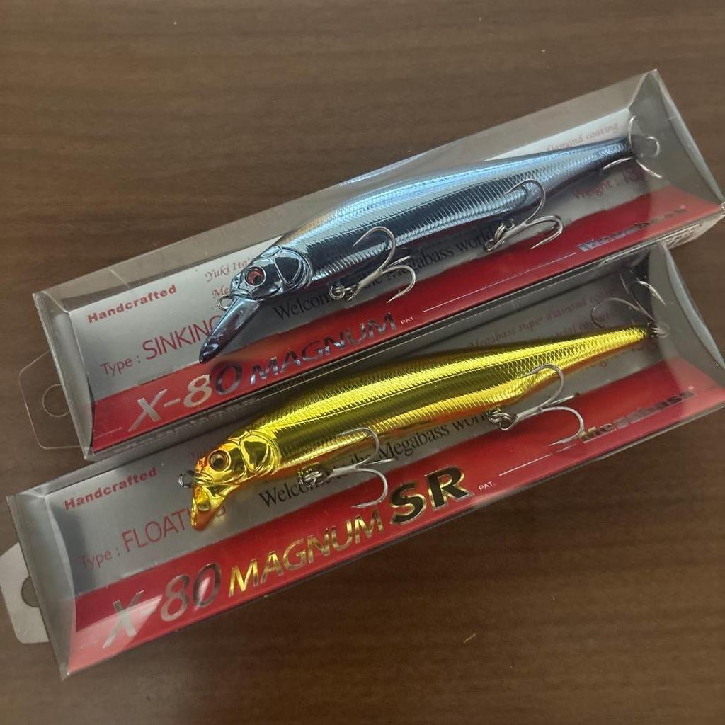 Megabass X-80 Magnum SR SP-C 2pcs Set Saltwater Lures Used - Image 1
