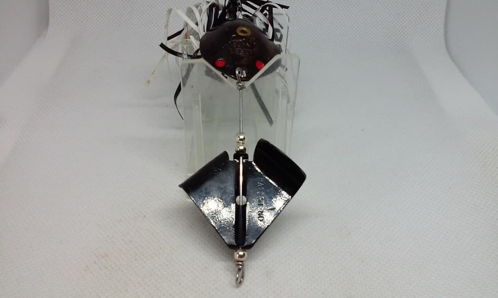 Vtg Lurh Jensen HERB'S Dilly BUZZ Spoon Black Buzzbait Topwater 5/8 Fishing Lure - Image 7