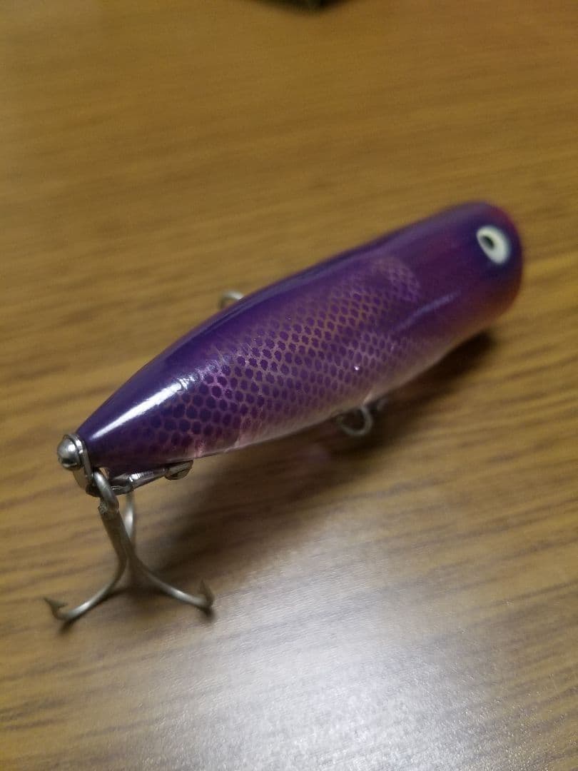 Heddon Chugger Spook Research Purple Clear Vintage Used–Rare Color - Image 7