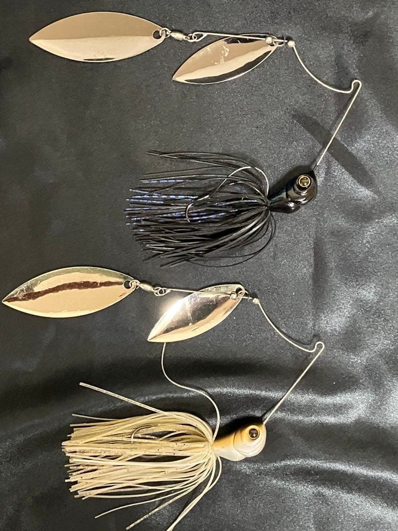 Evergreen Spinnerbait 3/4oz Double Blade Fishing Lure Black Silver Set - Image 2