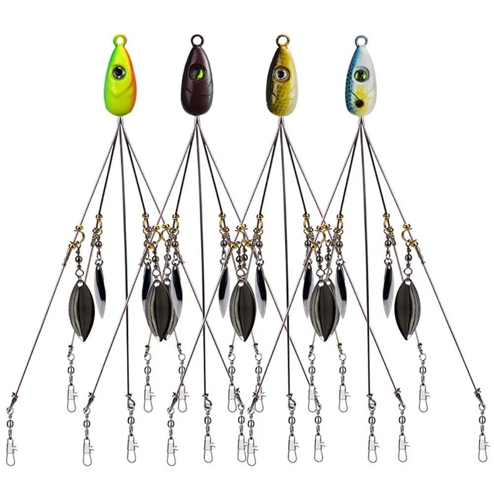 4Pack Premium18g 5 Arm Alabama Rig Head Umbrella Fishing Group Lures Bass - Image 7