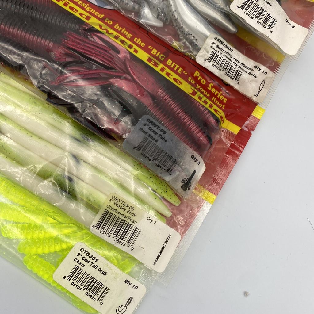 Big Bite Baits Bass Plastics Creature Bait Senko Chunk Worm Grubs (24 Bag Lot!) - Image 7