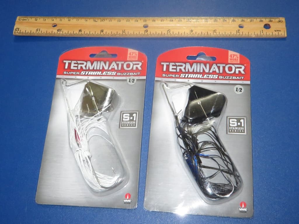 Lot of 2 Terminator Super Stainless Buzzbait Buzz Bait Lures 1/2 oz - Image 1
