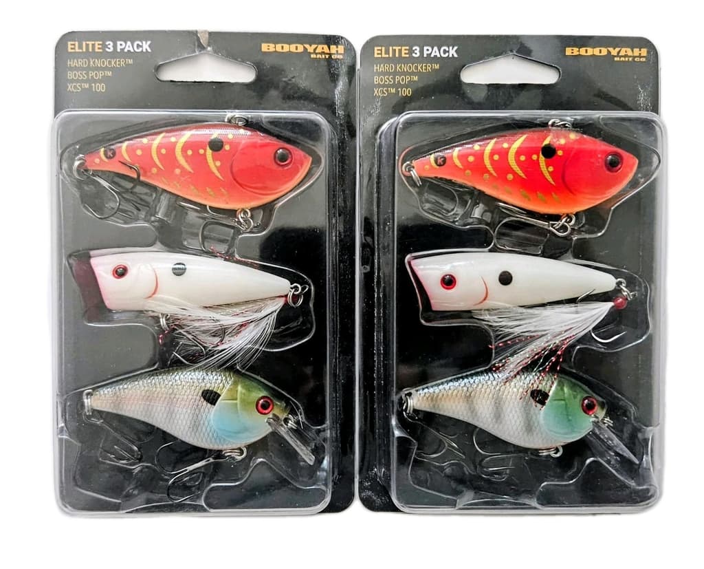 (Set of 2) Booyah Elite 3 Pack Hardbait Fishing Lure Kits 6 Lures In Set New  - Image 1