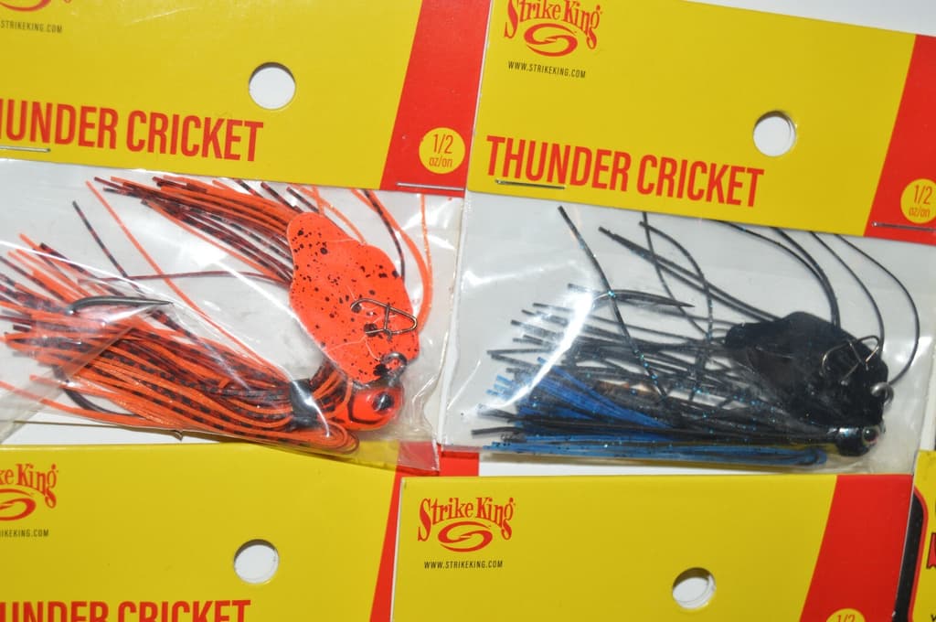 6 lures strike king thunder cricket bladed vibrating swim jig 1/2oz assortment - Image 2