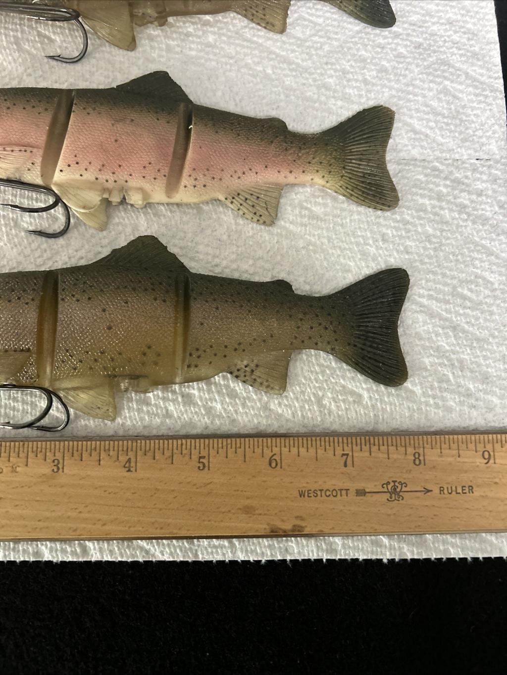 Original Rare Castaic Baits Platinum Series 8” Soft Jointed Trout Swimbait SS - Image 2