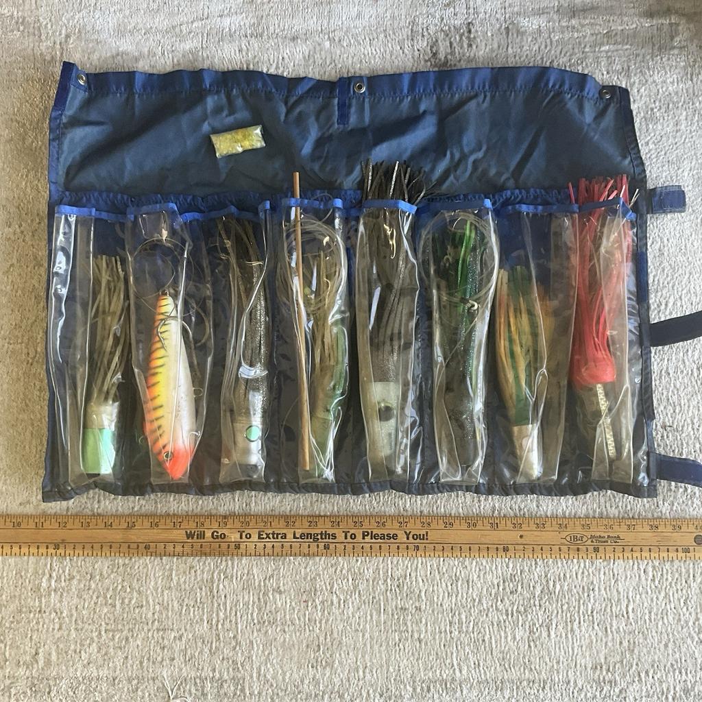 Saltwater Big Game Offshore Marlin, Maui, Wahoo, Dorado,Tuna Lures and Case - Image 1