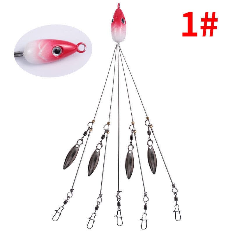 5Pcs Alabama Rig 5 Arms 4 Blades Umbrella Rig Fishing Lures Bait Bass Crappie - Image 7