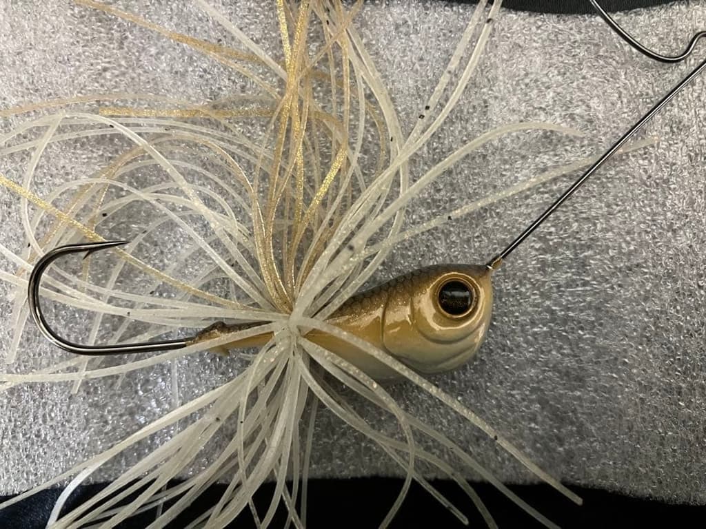 Evergreen D Zone Extreme Spinnerbait 3/4oz Gold/Green/Beige Set of 2 - Image 3