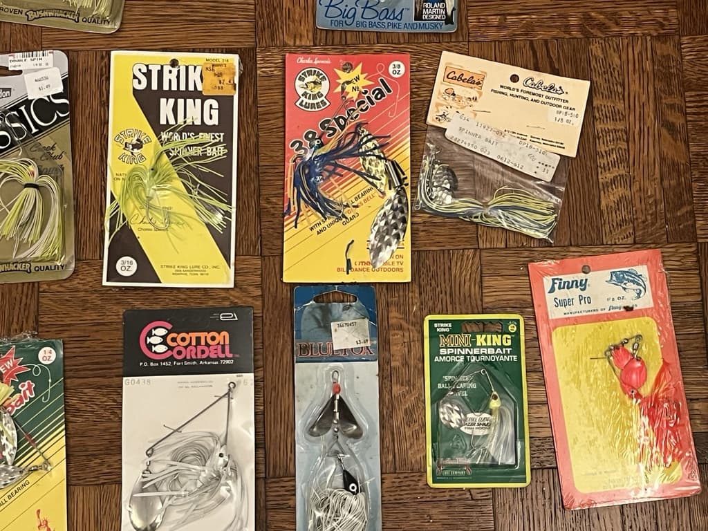 Huge Mixed Lot of 22 Bass Fishing Spinnerbaits (NOS) Strike King Rebel Lures - Image 5