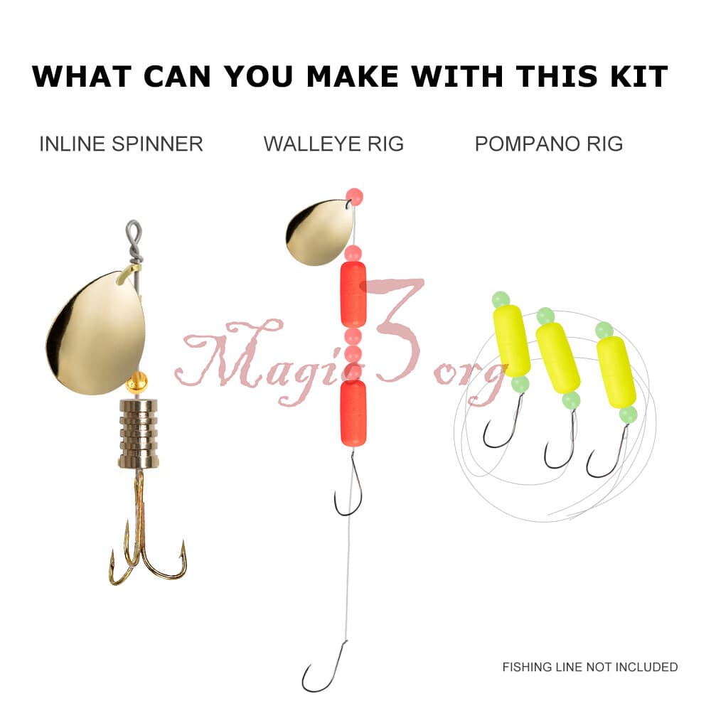 200pcs Fishing Accessories Spinner Blade Bait Kit DIY Fishing Lure Making Tool - Image 5