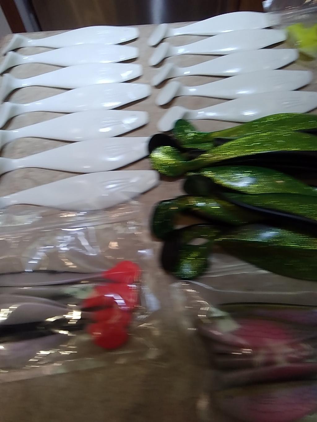 55+ Shad Paddle Tail Swimbaits great Umbrella Rig 6 Count Bag Pearl Green 6"+9" - Image 2