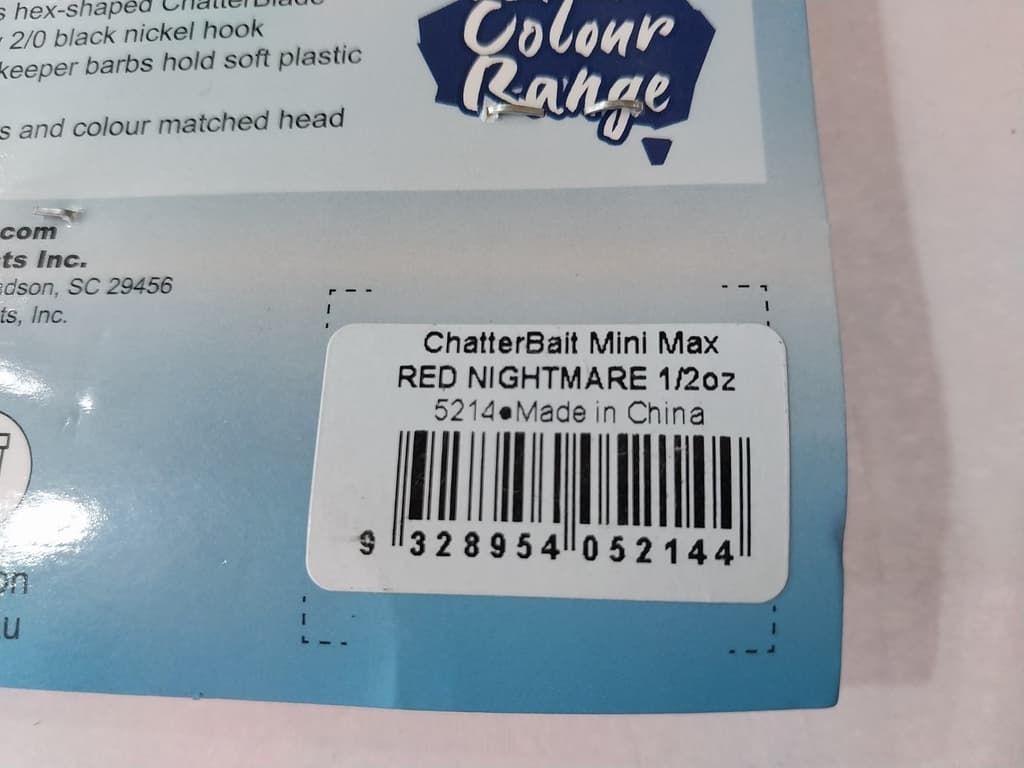 ZMan Chatterbait Mini Max 1/2oz Red Nightmare Fishing Lure - Image 4