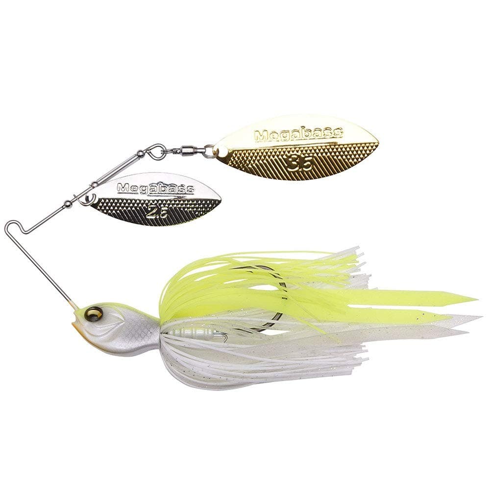 Megabass SV-3 1/2oz White Chart double willow Spinnerbait Yuki Ito New Japan - Image 1