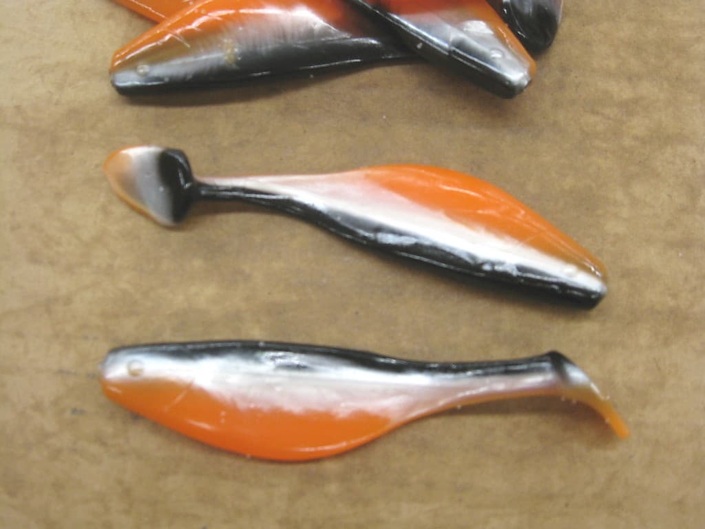 4" Shad Paddle Tail Swimbait great for Umbrella Rig 40 pk Bag Sassy Silver Shad - Image 2