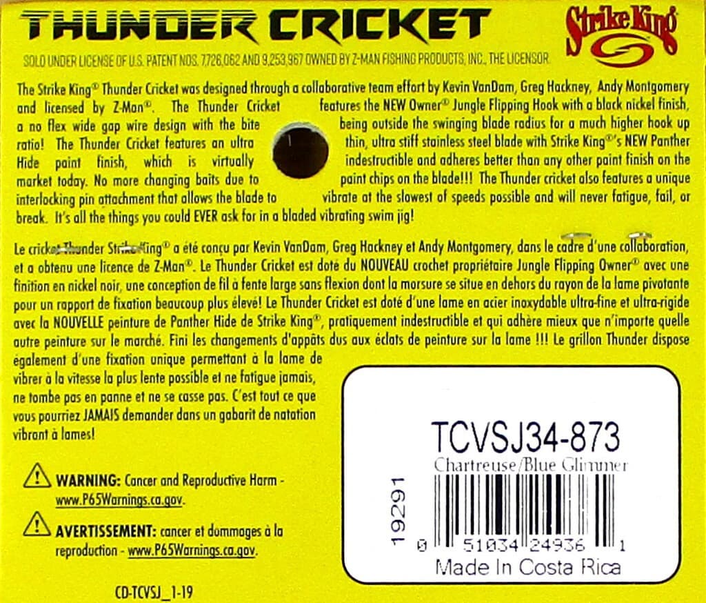 (12) Strike King 3/4 Oz Thunder Cricket Bladed Vibrating Jigs Assortment #1 New - Image 7