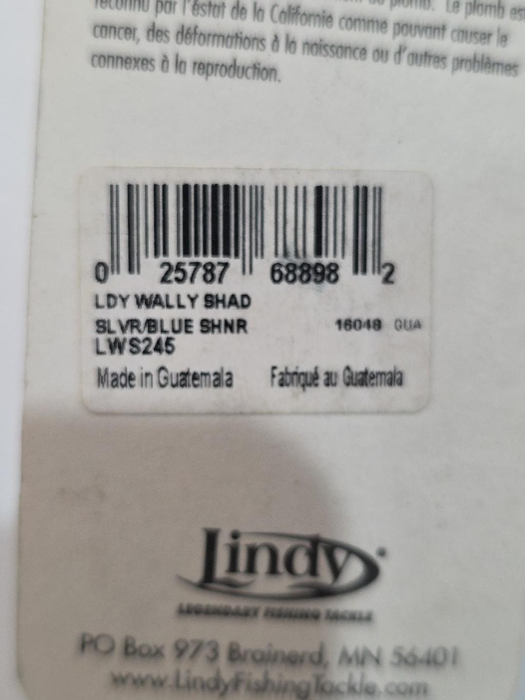 Lot of 3- Lindy Wally Shad 2.5" Blu, Firetiger, Silver Blk 1/3oz Bass Crankbait  - Image 10