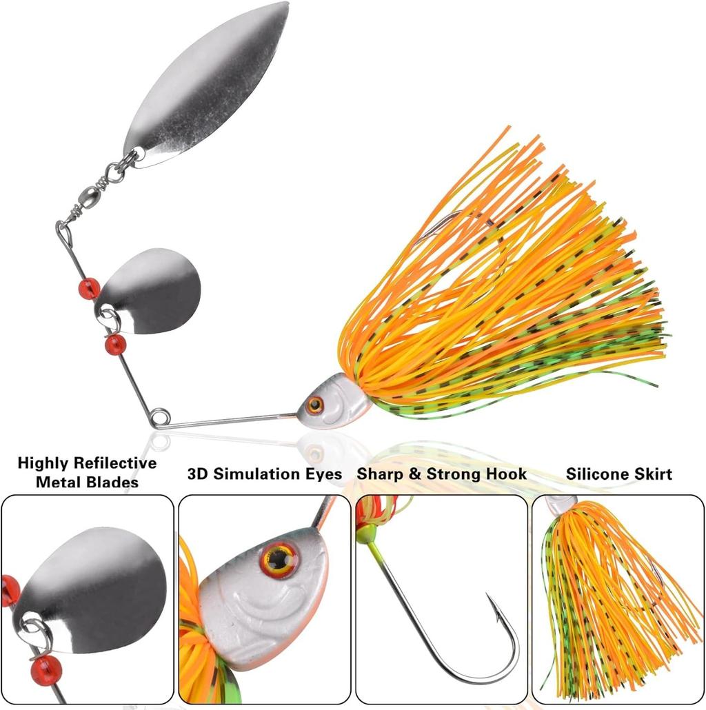 Multicolor Buzzbait Spinnerbait Kit - Perfect for -Round Fishing Adventures - Image 4