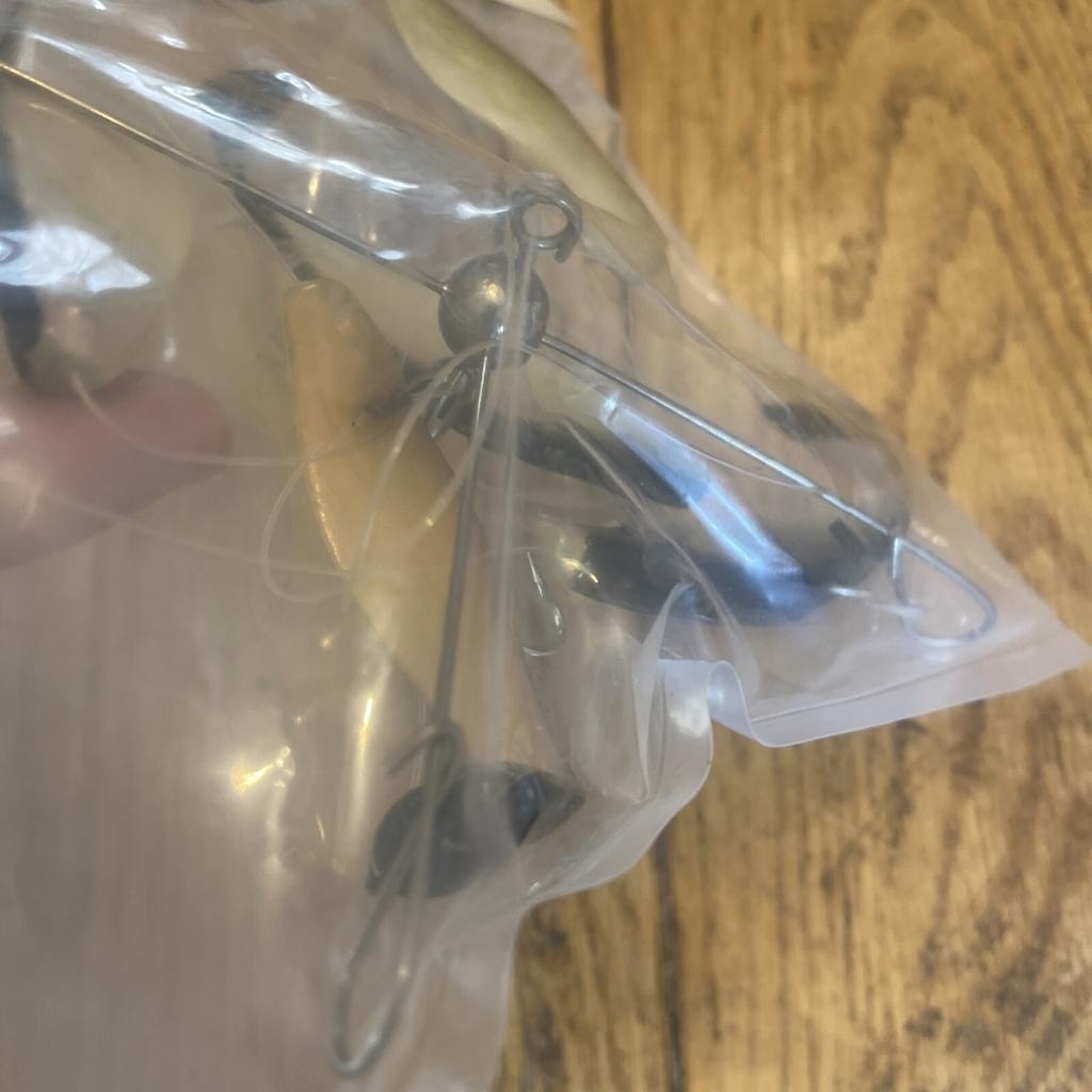 7” Umbrella Rig 4 Arm With 4” Shad (5)  Pearl Black New In Package McKala Fishin - Image 10