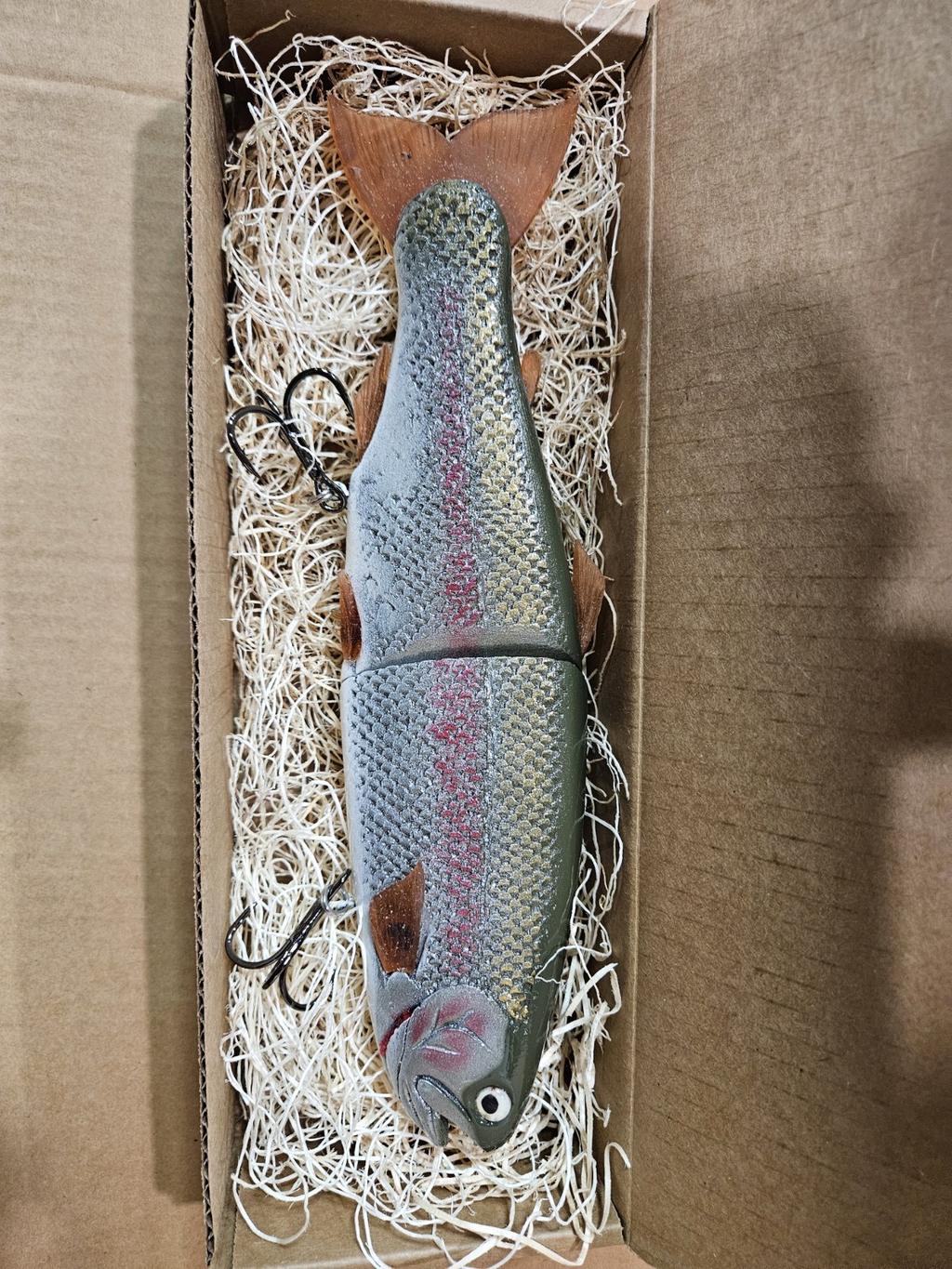 Hinkle Trout Swimbait Painted by Andrew Hinkle Rare Fishing Lure 11 Inch New - Image 1