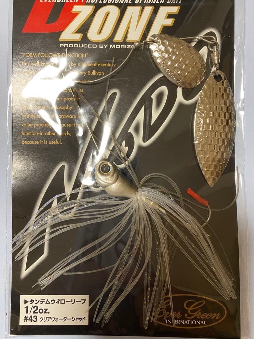 Evergreen D-ZONE Spinnerbait 1/2oz #43 Clear Water Shad Hard Lure - Image 1