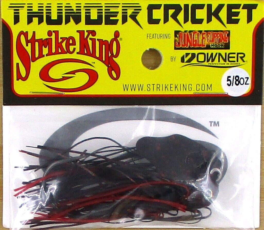 (12) Strike King 5/8 Oz Thunder Cricket Bladed Vibrating Jigs Black Widow New - Image 3