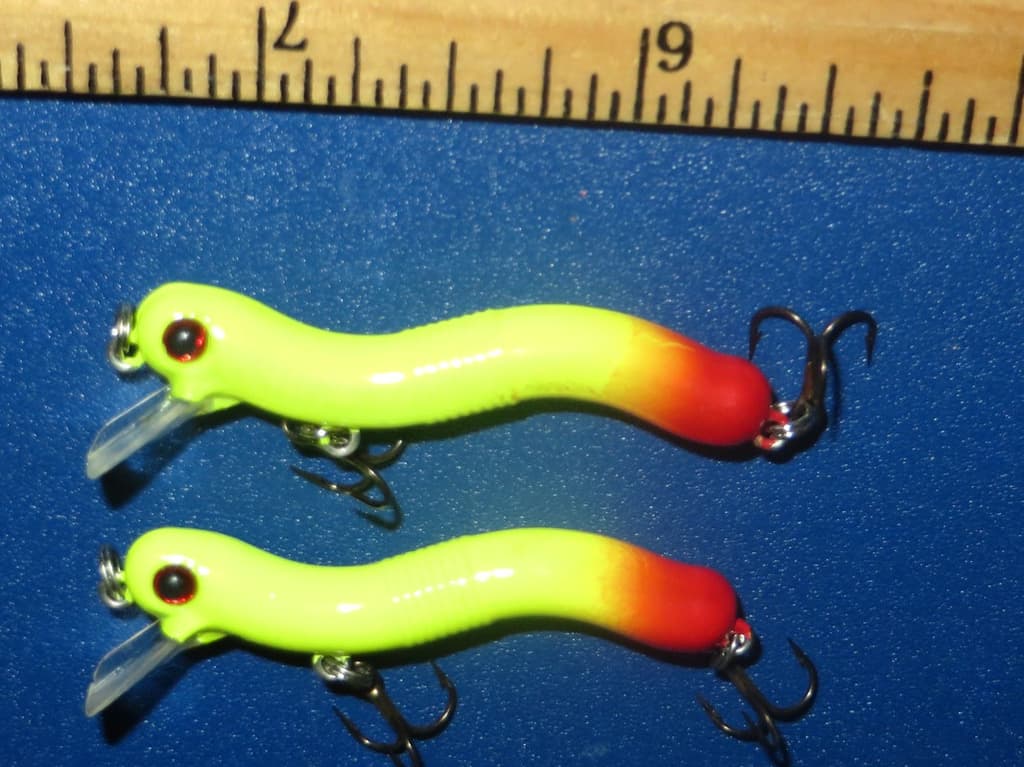 Lot of 2 Strike King Bitsy Wiggler HTF Lures Chartreuse - Image 4