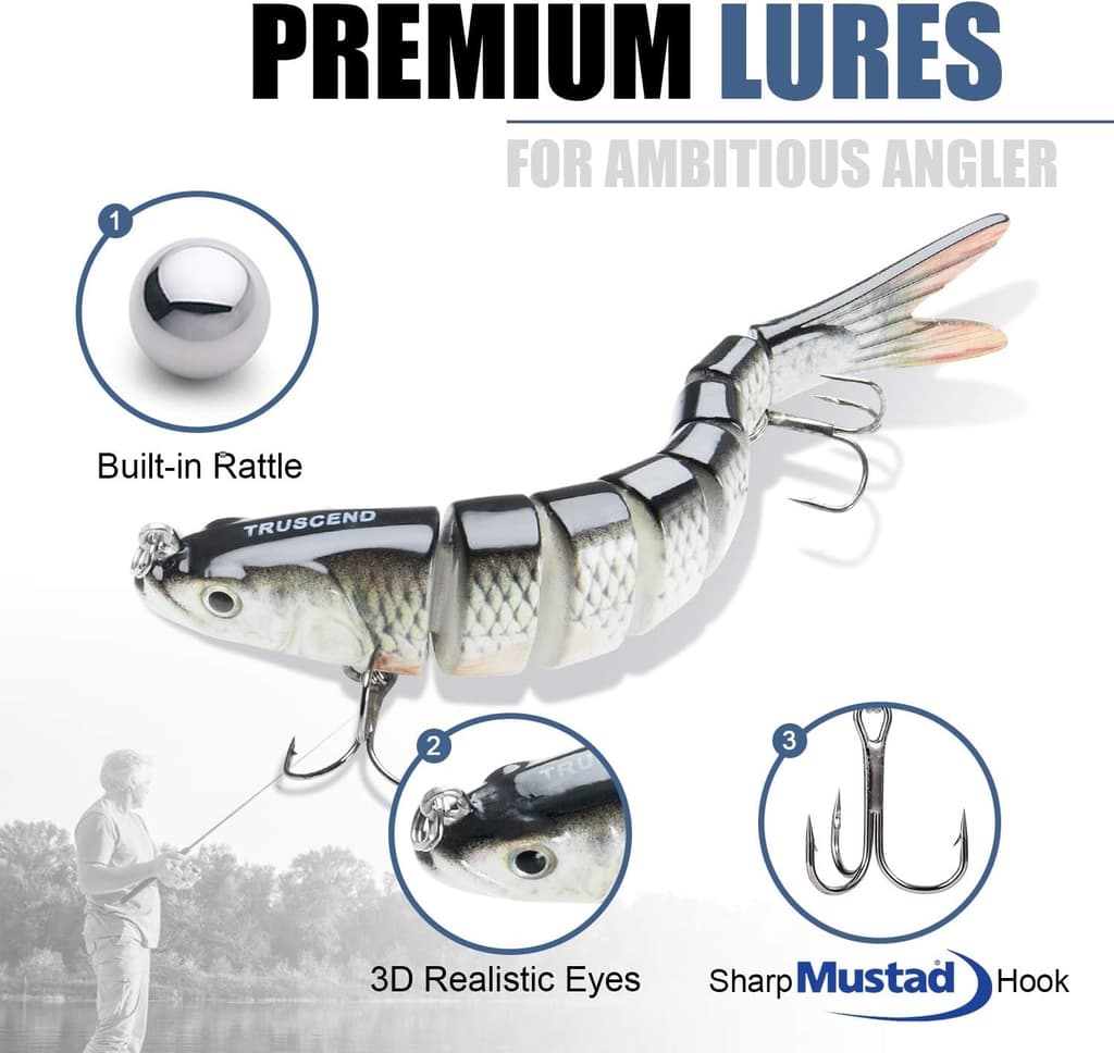 Bass Trout Crappie Lures, Lifelike Swimbait for Fishing - Image 3