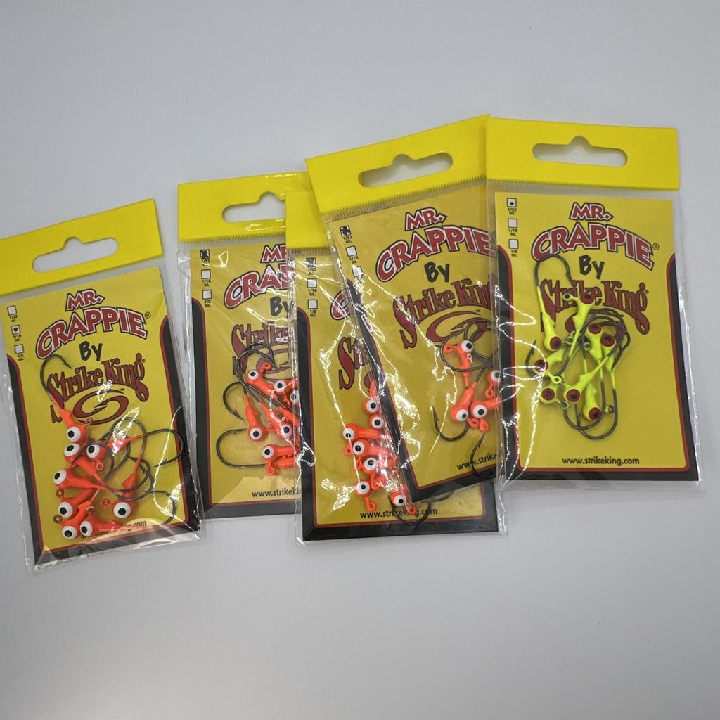 Strike King Mr. Crappie Jig Heads Lot of 5 Packs 1/32 & 1/16 oz ~40 Total NEW - Image 7