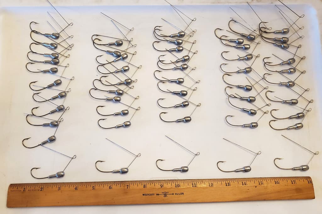 50 Mini SPINNERBAIT HEADS 1/4 oz. UNPAINTED -Spinnerbait Bodies - Tackle lot - Image 1