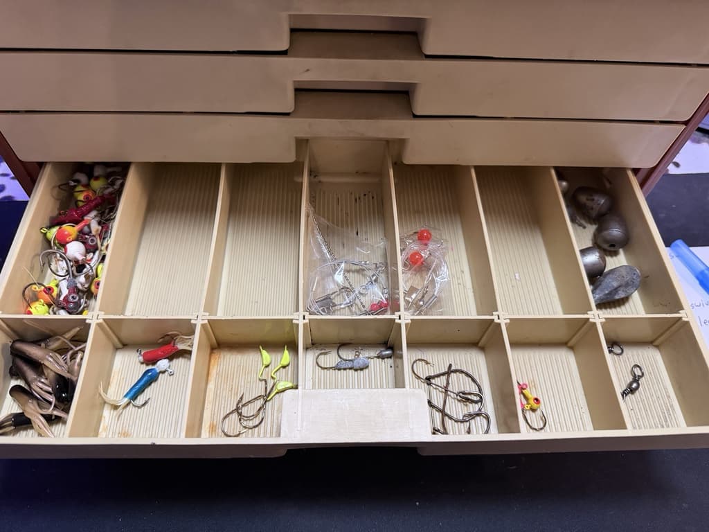 211 Piece Plano Tackle Box, bass lures, zoom soft plastics, hooks, jigs & more - Image 6